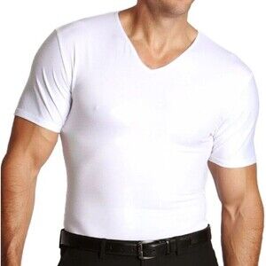 Insta Slim High Compression Short Sleeves V Neck VS0001 Made in USA Size: Large